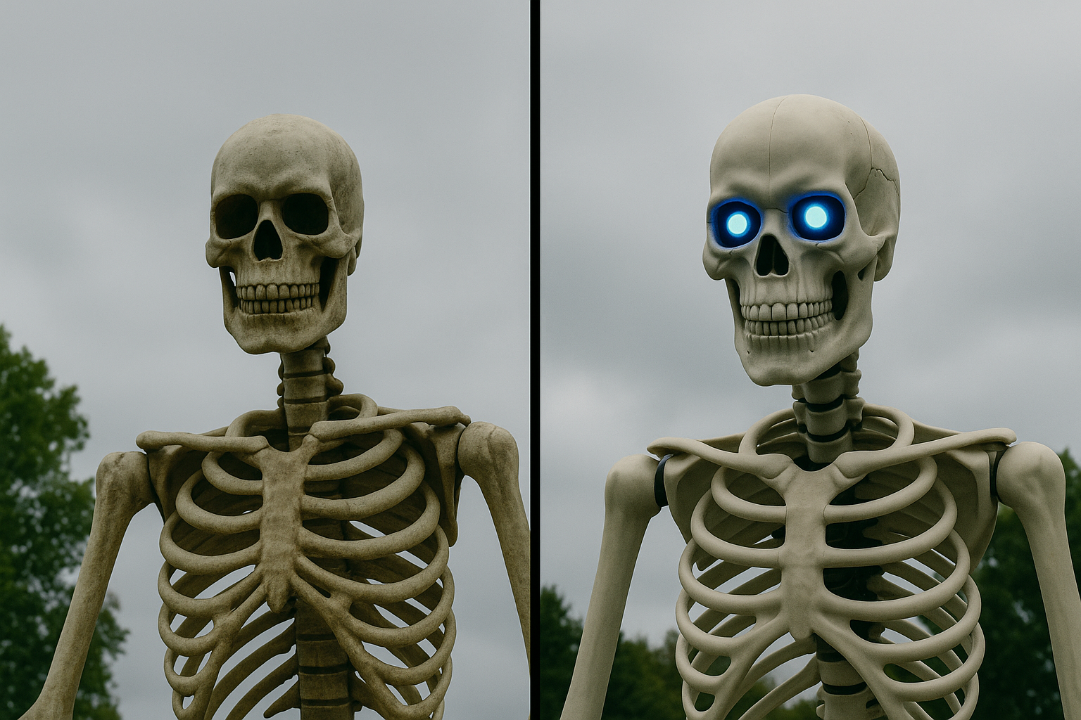 Compare Home Depot's Ultra Skelly and the classic 12-foot skeleton. Learn about features, tech upgrades, price, assembly and which giant Halloween prop fits your haunt.
