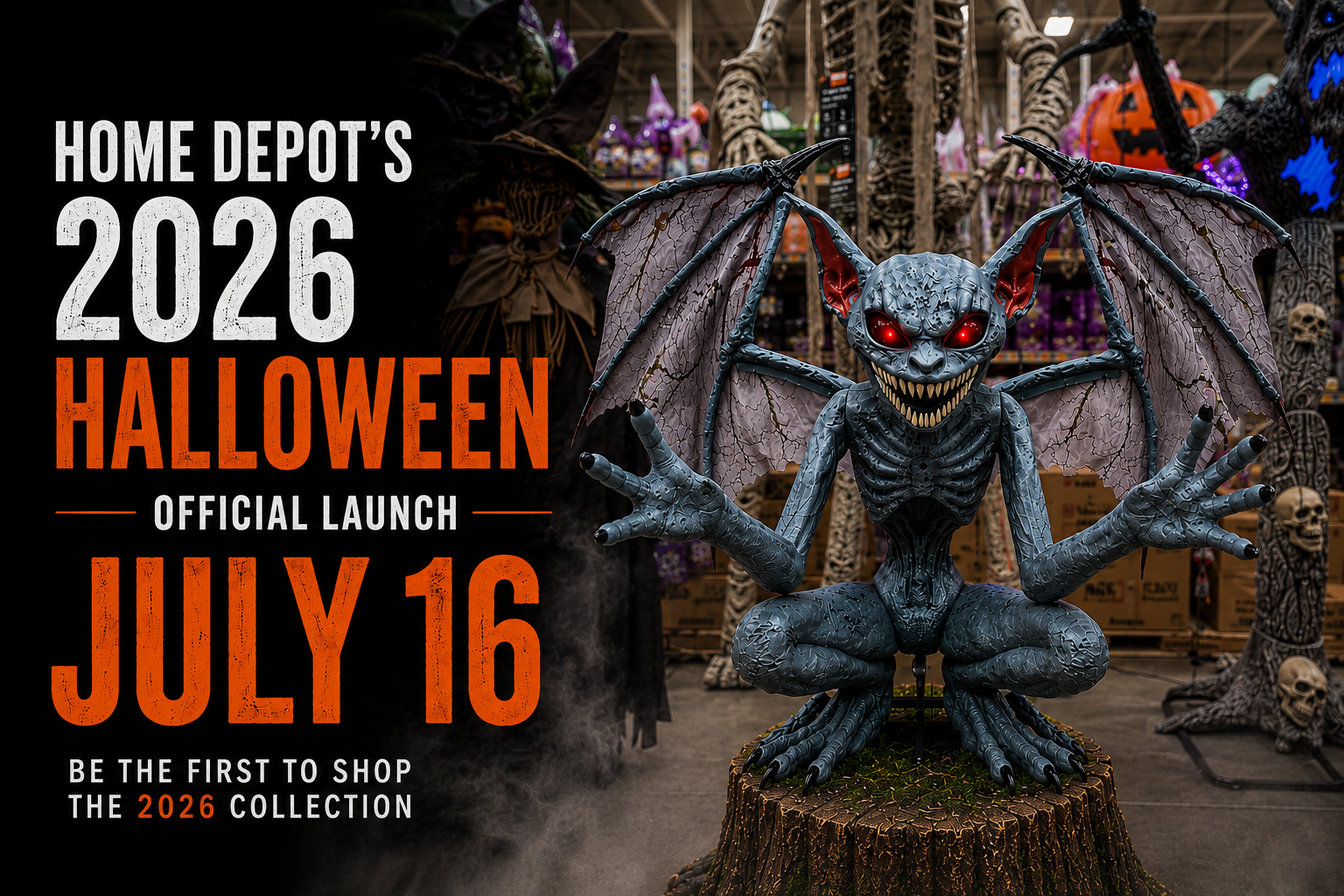 Home Depot's 2026 Halloween animatronics Launch July 16th