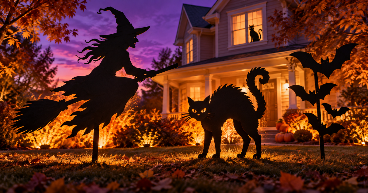 DIY Halloween Silhouettes: Plywood Yard Cutouts and Window Shadows