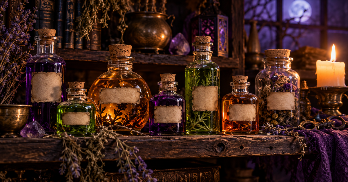 How to Make DIY Halloween Potion Bottles: Aged Apothecary and Layered Glitter Potions